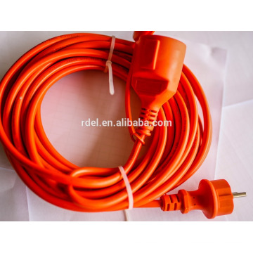 CE GE NF CABLE DE EXTENSIÓN Cable de extensión IP44 Mercado de Europa VDE CE Cable de alimentación flexible Cable de extensión de alimentación al aire libre